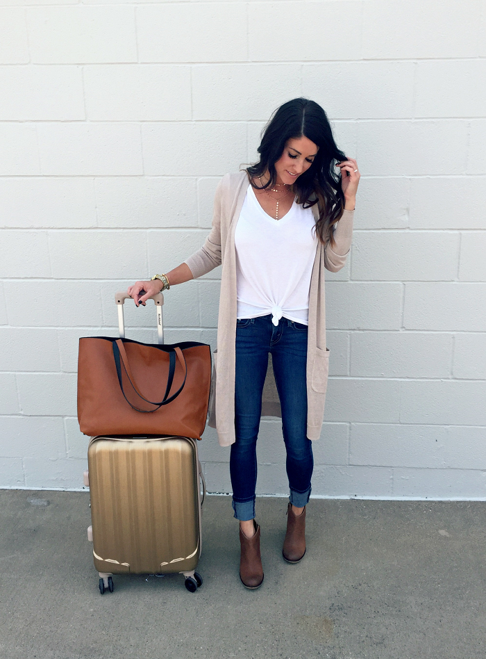 Travel Style with Nordstrom, cardigan, jeans, booties, cardigan 