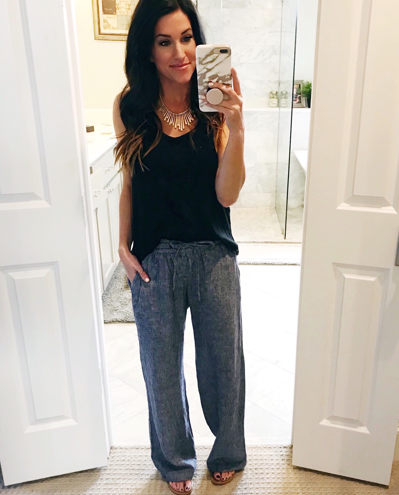 Linen Pants Spring Outfit 