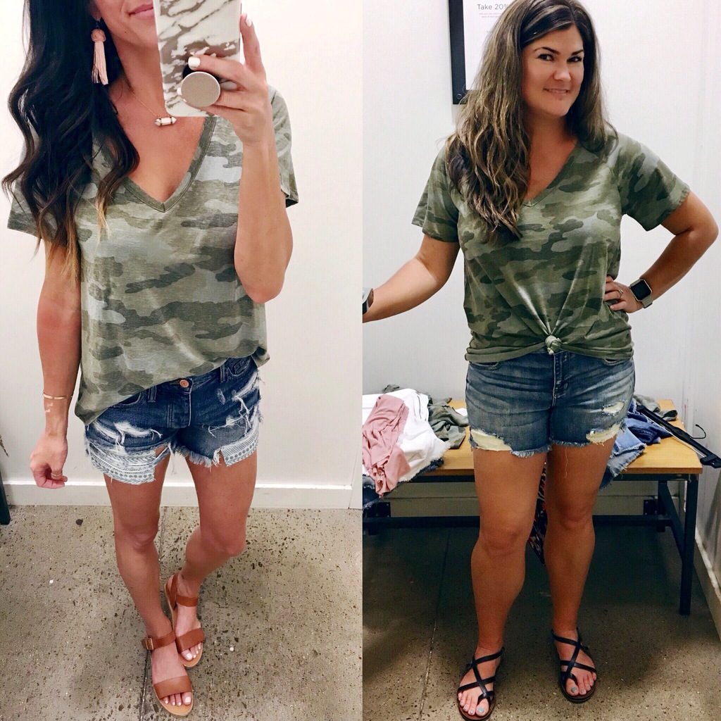 Camo top and shorts