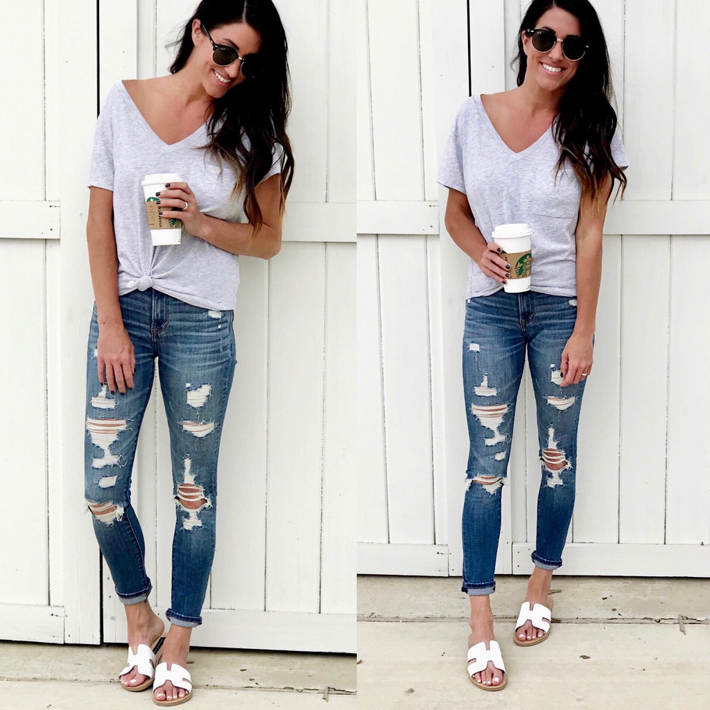 Casual style, jeans, tee