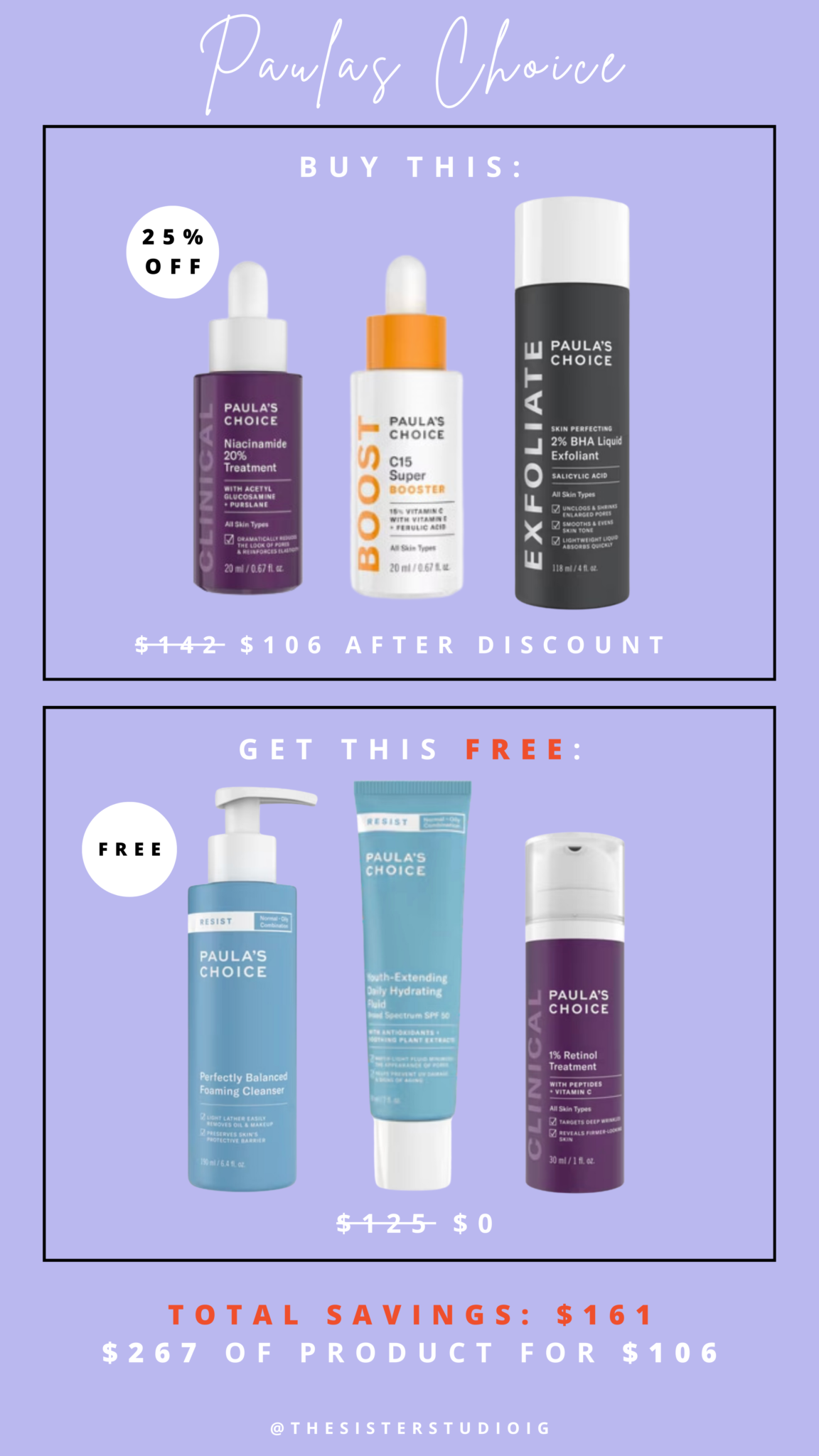 My Paula's Choice Promo is HERE!! The Sister Studio